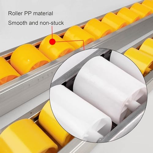 1.2m Flow Rack Conveyor Roller with Plastic Wheels - Heavy-Duty Aluminum Slide Rail for Smooth Pallet Handling, Perfect for Warehouse & Logistics Operations