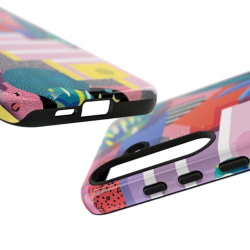 Coque Samsung S24 Plus multicolore géométrique et botanique rigide