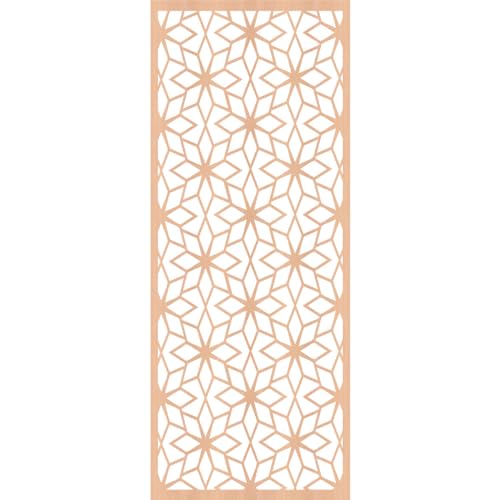 Image of 13 3 /8 inchW x 34 3 /8 inchH x 3 /8 inchT Lake Decorative Fretwork Wood Wall Panels, Alder