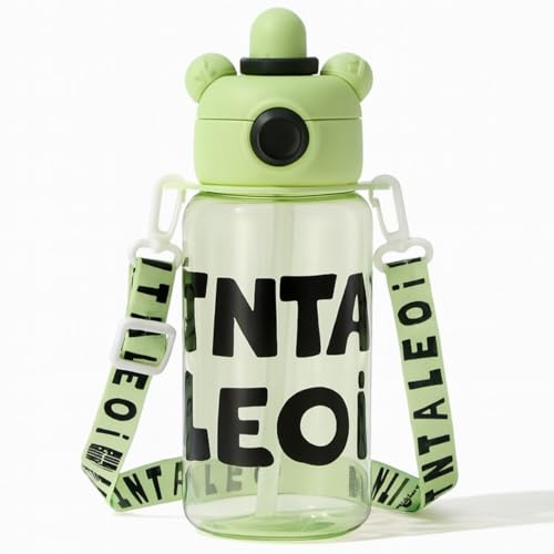 Image of Veejet Joyland Kids Water Bottle - Sipper Water Bottle for Kids - Water Bottle for School - Water bottle for Girls and Boys, BPA-Free, Spill-Proof, Perfect for School and Play - 620 ML (Green)