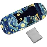 Large application: l'étui à lunettes à coque rigide peut contenir la plupart des lunettes et lunettes de soleil de taille standard, y compris les lunettes de lecture, lunettes de myopie et mini lunettes. Peut également être utilisé comme portefeuille, boîte à bijoux, trousse à maquillage et espace de rangement pour cartes, clés et stylos