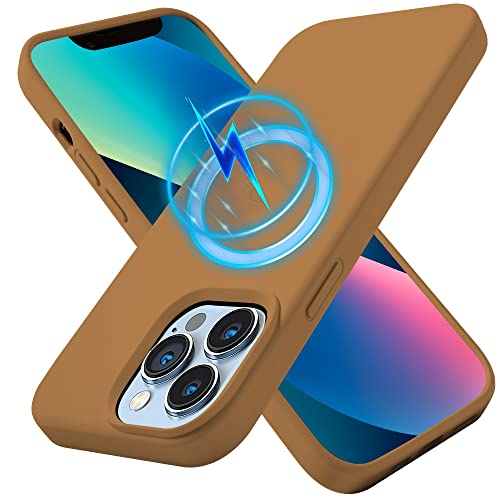 Kimguard Silicone Magnetic Case for iPhone 13 Pro Max Magsafe Case Silicone Phone Case with Microfiber Lining for iPhone 13 Pro Max 6.7 inch 2021,1183qiaokeli