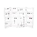 Foldable 4-Panel Jewelry Screen Hanger Organizer Earrings Necklace Chains Display Stands Choice Fun Transparent QFJJSN-WX-81003