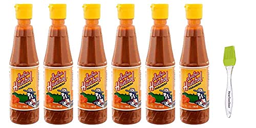 Salsa Huichol Habanera Hot Sauce 6oz (Pack of 6) Bundle with PrimeTime Direct Silicone Basting Brush in a PTD Sealed Bag