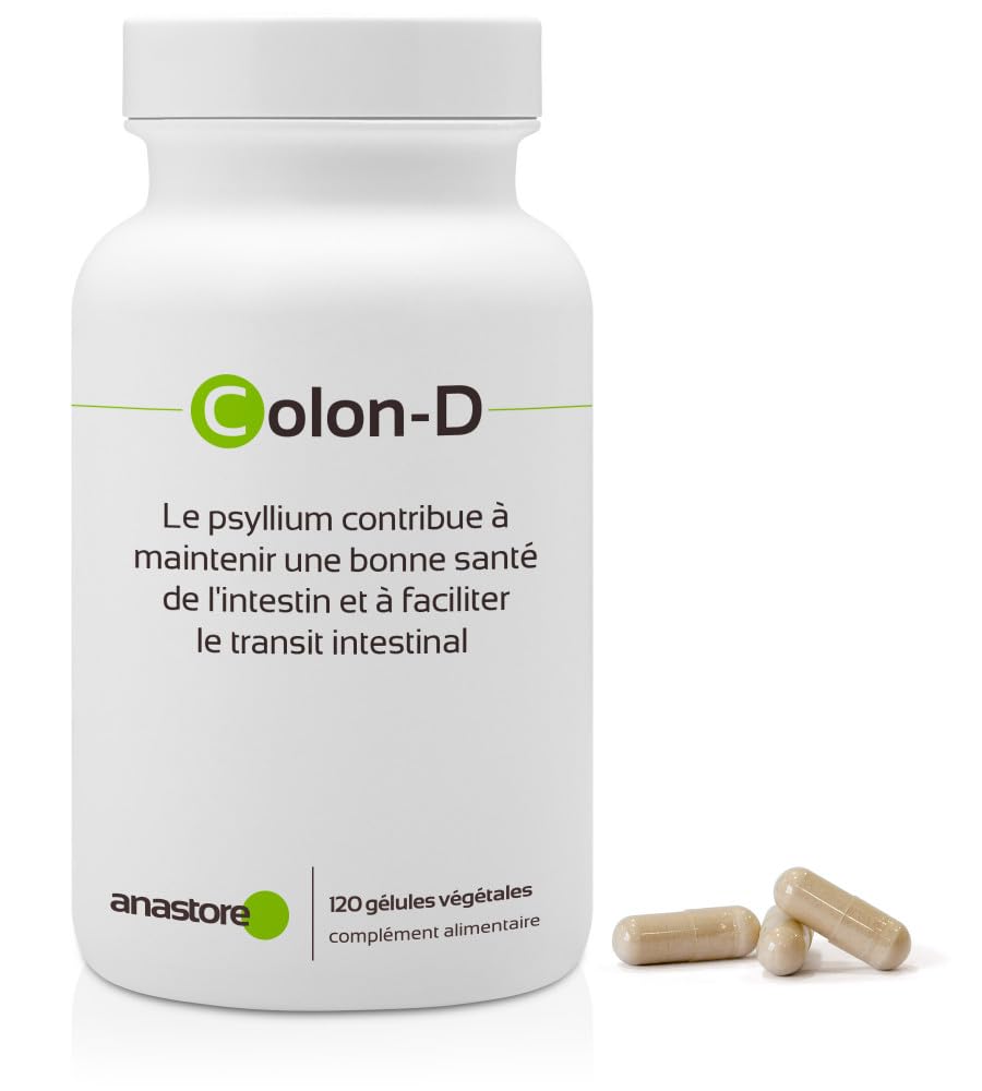 COLON-D ◉ 450 mg / 120 gélules ◉ Bactéries Lactiques, Psyllium, Raisin et Acérola ◉ Digestion