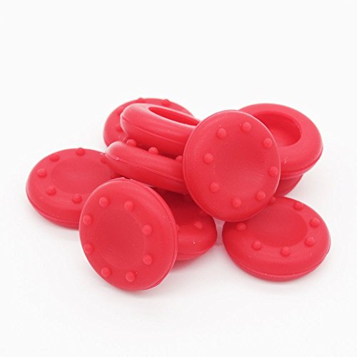 BW 5 Pair/10 Pcs Replacement Silicone Analog Controller Joystick Thumb Stick Grips Cap Cover For PS3 / PS4 / Xbox 360 / Xbox One / Wii Game Controllers (red)