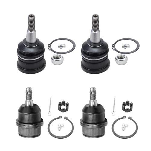 Detroit Axle - Front 4pc Ball Joints for 2005-2010 Jeep Grand Cherokee Commander, 4 Lower & Upper Ball Joints 2005 2006 2007 2008 2009 2010 Replacement