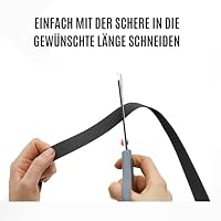 KLEBASTO Klettband zum nähen | SET Hakenband und Flauschband | Klettverschluss zum nähen | Hohe Verschlusskraft (Schwarz, 30mm x 25 m) – Ansicht 5
