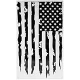 SHINEOFI Autocollant Drapeau Américain pour Voiture Noir 1 Pièce, Autocollants Adhésifs pour Voitures et Camions, Décoration Extérieure Automobile pour Suv et Motos