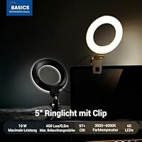 NEEWER Basics 5" Clip on Ringlicht für Videokonferenzen Beleuchtung, BR60 – Ansicht 2