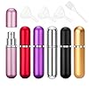 6pcs Bouteille Vaporisateur de Parfum, Mini Portable Bouteille Atomiseur Pulvérisation Flacon de Parfum Rechargeable pour Homme & Femme avec Entonnoir et Pipette, 6ml
