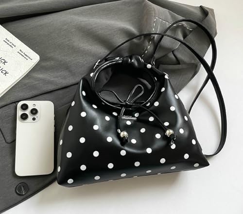 Polka Dot Tote Bag for Women Bow Tie Bags for Women Crossbody Bag Cute Purse Shoulder Handbag Satchel for Travel Work3