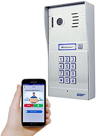 GBF Wireless Video Door Phone & Doorbell WiFi Intercom System with a Smart keypad (PL963PMPOE)- 1080P Camera, Built in POE, Control Two Locks remotely, Timed Unlock