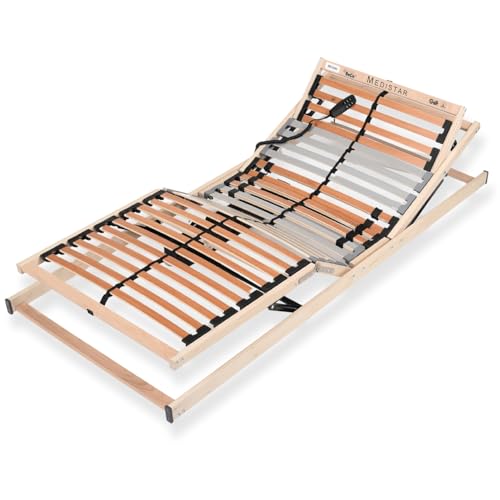 Sleepneo Lattenrost 90x200 cm elektrisch verstellbares Kopf & Fußteil fertig montiert 28 Latten 5 Zonen 150 kg Traglast Birkenschichtholz Made in Germany Sleepneo Lattenrost 90x200 cm elektrisch verstellbares Kopf & Fußteil fertig montiert 28 Latten 5 Zonen 150 kg Traglast Birkenschichtholz Made in Germany