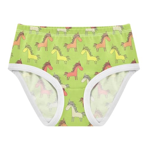Girls' Underwear Colored Unicorns Cotton Stretch Comfort Toddler Panties