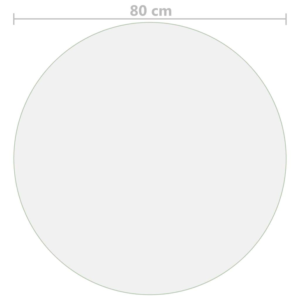 Tischfolie Matt Ø 80 cm 1,6 mm PVC, abwaschbare Tischdecke transparent, tischschutz runde Tischdecke für draußen, schreibtischunterlage, tischdeko, tischfolie transparent