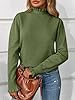 Saodimallsu Womens Ruffle Mock Neck Sweater Puff L... #3