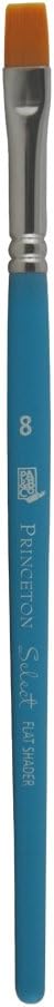 Princeton Select Artiste Flat Shader Brush, Synthetic, Short Handle, Size 8, 1 Count