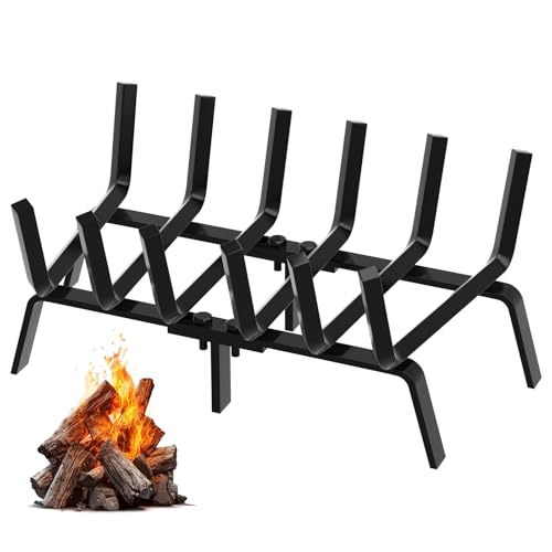 FEED GARDEN Fireplace Grate 24 inch Heavy Duty Fireplace Log Holder, 1/2