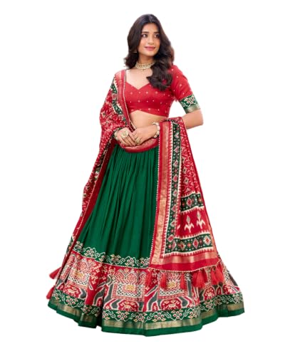 TWAMEKA ENTERPRISE Women's Dola Silk Lehenga Choli Printed Leheng...