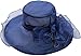 Produktbild Sonnenhüte Frauen Kentucky Derby Kirche Kleid Bell-Hut-Bogen-Hochzeit Barrel Dome Sonnenhut (Color : Navy Blue)