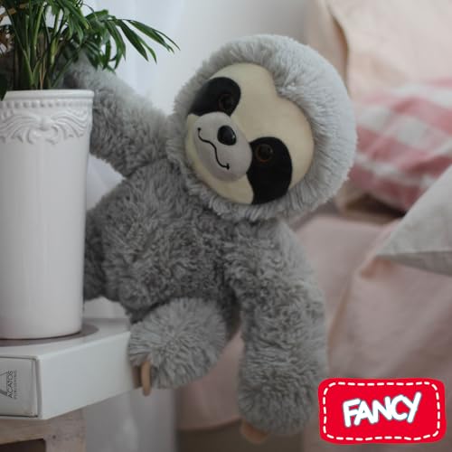 FANCY Faultier Kuscheltier 30 cm Kuschel Faultier Plüsch Sloth Stofftier Plüschtier Süß Plush lustige Geschenk für Kinder und Erwachsene, Mädchen und Jungen