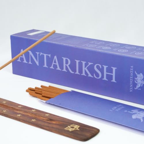 Image of Antariksh Luxury Incense Sticks | 60 Bambooless Incense Sticks | Pure Sheesham Wood Stand | Long Lasting Fragrance | Complete Sensory Journey | Ethically Crafted | Pack of 4