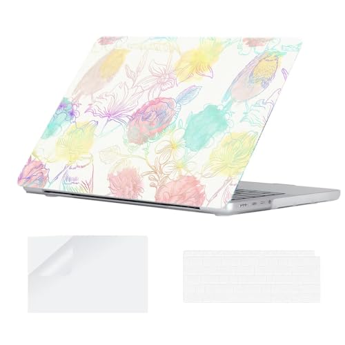 Funda MacBook Pro 14 M3 M2 jardín para evitar arañazos cotidianos con protector de pantalla