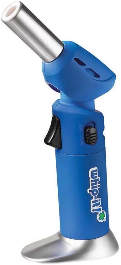 Whip-It! Flex Torch, Blue. Butane Torch Lighter, Refillable Cooking Torch with Adjustable Flame, Safety Lock for Soldering, Kitchen, Welding