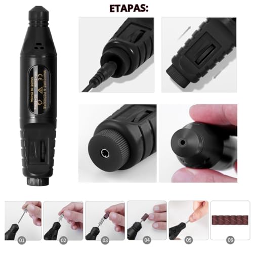 Kit Cabine Unhas Led Uv Gel Bivolt Sun + Lixa Unha Elétrica para Manicure Profissional e Cuidado Dom