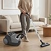 Akitas C5 Bagged Vacuum Cleaner, 9m Cleaning Reach, 850W High Suction for Carpet & Hard Floor, HEPA Filtration for Allergies & Pets, with German Wessel-Werk Head & 3 Tools, Compact & Lightweight