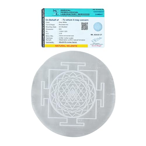Image of Selenite Charging Plate Crystal Charging Disc for Cleansing & Recharging Crystals, Reiki, and Spiritual Healing Stone