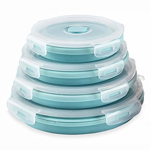 CARTINTS Silicone Collapsible Food Storage Containers-Prep/Storage Bowls with Lids &ndash; Set of...