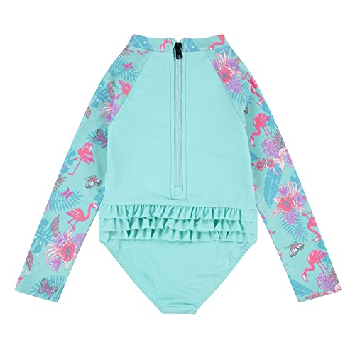 Image of Hurley Girls Long Sleeve Rash Guard Swimsuit