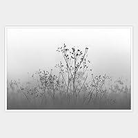 SIGNWIN Framed Canvas Wall Art Black and White Flower Canvas Prints Home Artwork Decoration for Living Room,Bedroom - 16