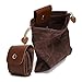 Pochette de Recherche de Nourriture Pliable, Sac en Toile en Cuir véritable pour cueillette de Fruits pour Le Camping, randonnée, cueillette de Champignons, Sacs Suspendus