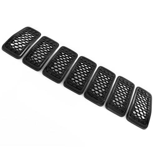 Calandre avant en nid d'abeille pour Jeep Cherokee 2019-2022 accessoires extérieurs voiture noir