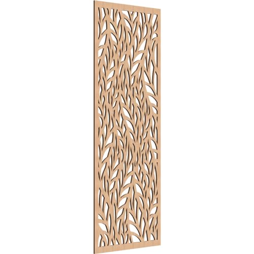 Image of 23 3 /8 inchW x 59 3 /8 inchH x 1 /4 inchT Ortonville Decorative Fretwork Wood Wall Panels, Hickory