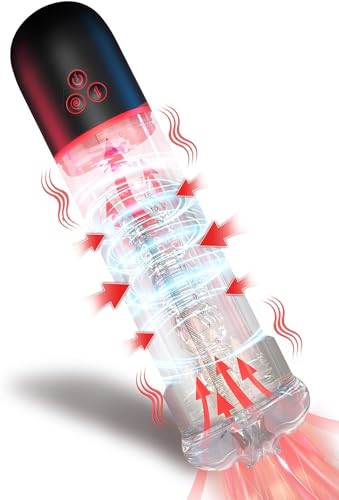 Male Masterburters Pocket Pussy Male Masturbators Hands Free Blowjob Machine with 3D Realistic Textured Sleeve Pocket Pussy Sex Toy for Men Pocket Pussy Sweater G3