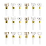 Toyvian 30PCS Musical Blow Outs Glitter Party Blowers Noisemaker Birthday Squawkers Noise Makers for