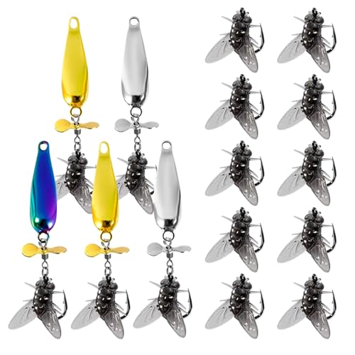Señuelos Spinner de | Señuelos para Black Bass | con ganchos resistentes para Río Lago y Agua Profunda Casting Pitching Jigging Flipping