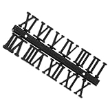 NUOBESTY 6 Stück Römische Ziffern Uhrziffern Bausatz aus Kunststoff 23cm Schwarz für Selbstgemacht Wanduhren Wohnzimmer Schlafzimmer Ersatzteile