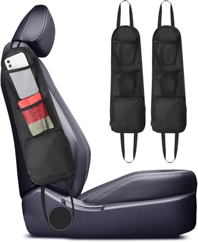 ChAusa 2 Pièces Noir Organisateur Latéral de Siège Accessoire Voiture