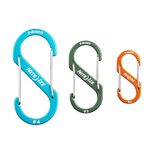 S-Biner® Aluminum Dual Carabiner - 3 Pack - Assorted, Farblich Sortiert