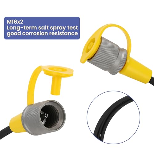 Image of MEASUREMAN Hydraulic Test Hose, 630 BAR /9000 PSI, G1 /4 inchBSP to M16, 1.6m High-Pressure Diagnostic Hose