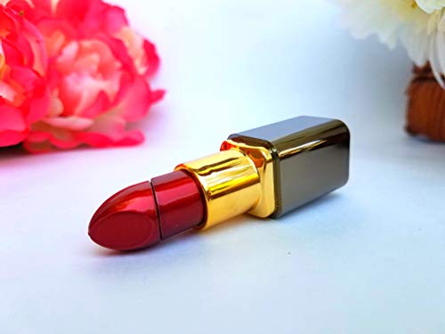 Encendedor recargable forma lápiz labial dorado miniatura 5