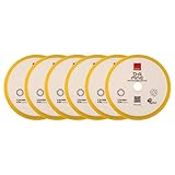 RUPES 180mm Yellow D-A Fine Dual Action Wool Polishing Pads (Pack of 6) | Ideal for Paint Correction & Gloss Enhancement | Improves Cutting Performance | Compatible with 6" Backing Plate