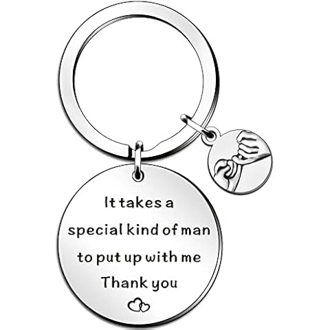 QMVMV Anniversary Keyring for him, It Takes Special Man, Husband Gifts, Partner Fiance Boyfriend Relationship, Birthday Funny Keyring, Christmas Valentines Day Gifts from Wife Cover