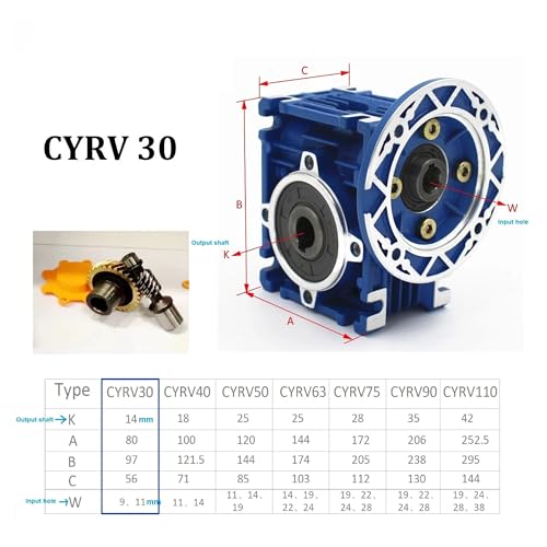 Réducteur à vis sans fin NMRV30 boîtier de réduction 56B14 - 6