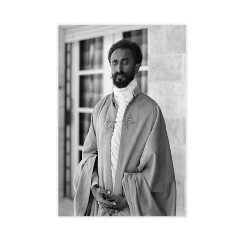 Poster Haile Selassie 30x45cm décoration murale en toile sans cadre pour chambre